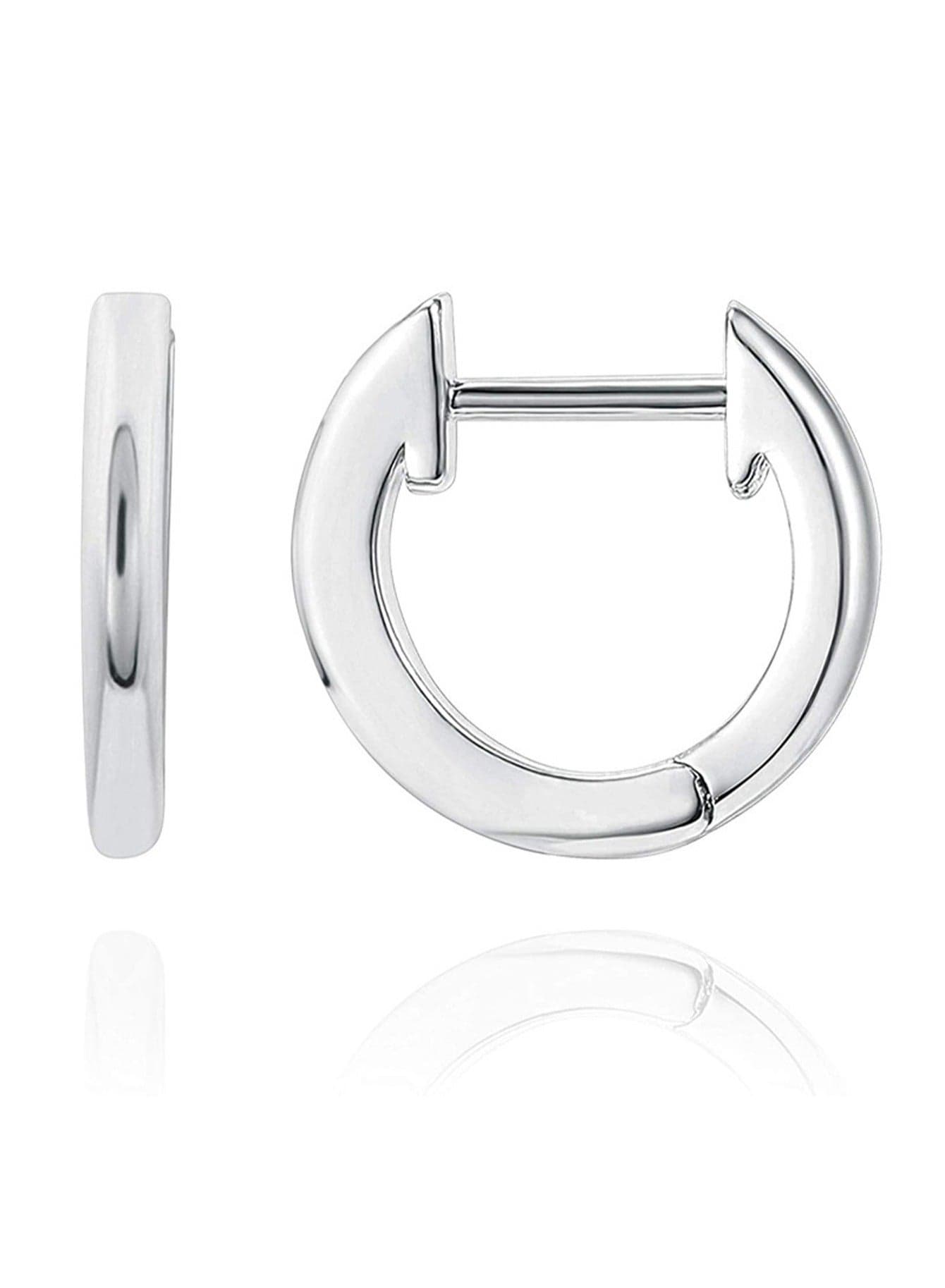 Women's Fashion European and American Silver Straight Pin Polished Earrings Simple Style