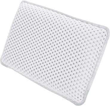 PVC Bath Pillow for Neck Back Support Foam Inner Stuff Padding Bathtub Headrest Bathtub Pillow Headrest Bath Pillows for Tub Neck and Back Support with Non Slip Suction Cups Spa Bath Cushion