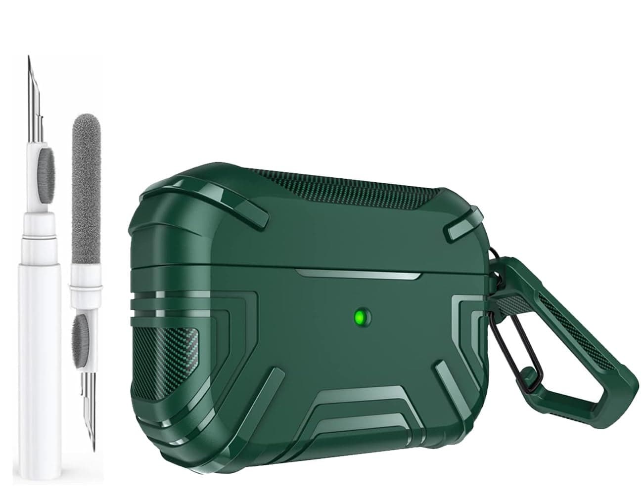 Mizi Rugged Case for Air Pods Pro 2nd Generation 2022/2023 (USB-C/Lightning Cable) / Airpod Pro 2019 Release, Hard Protective Cover - Green