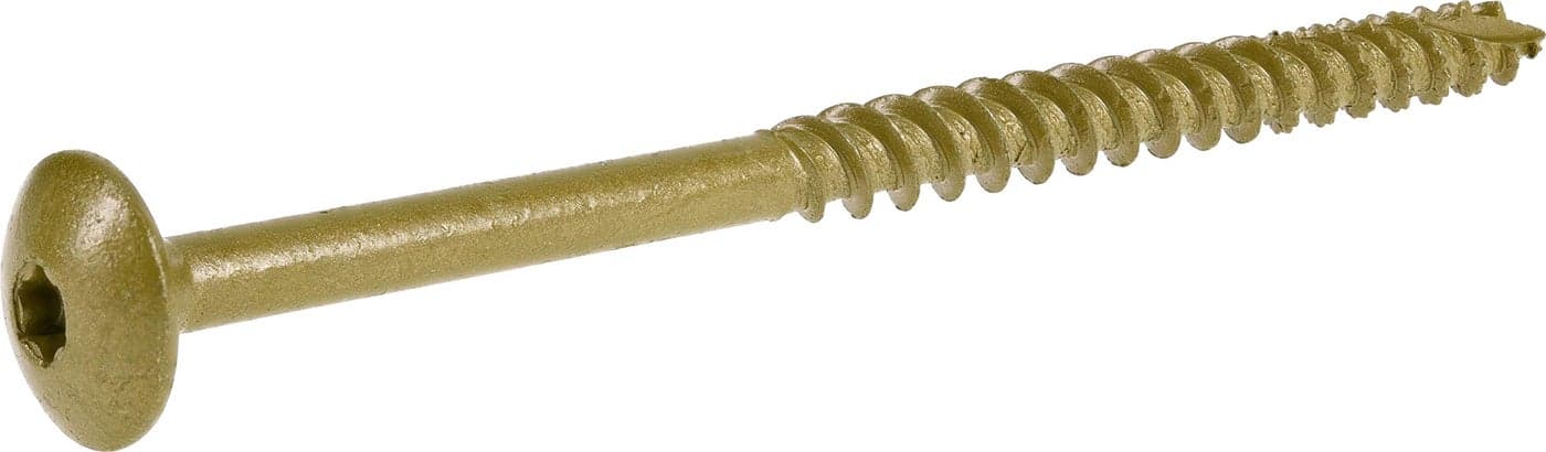 Power Pro 47879 Lag Screws 516 x 6 Star Drive Construction Lag Screws Rust Resistant Epoxy Coated Bronze 5lb Tub