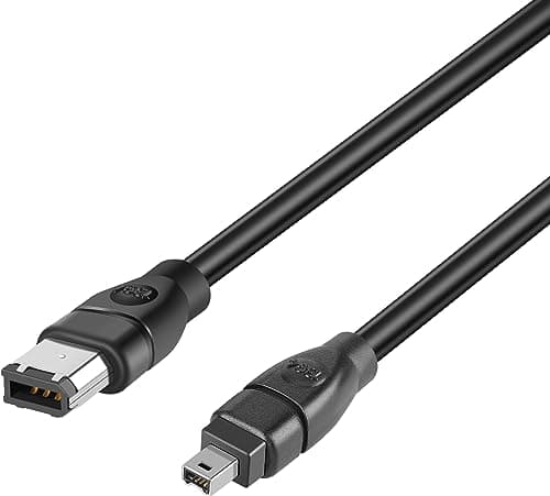 PASOW Firewire Cable 4 Pin to 6 Pin iLink DV Cable Firewire 400 IEEE 1394 Cord for Computer to Digital Camera Camcorder 6 feet