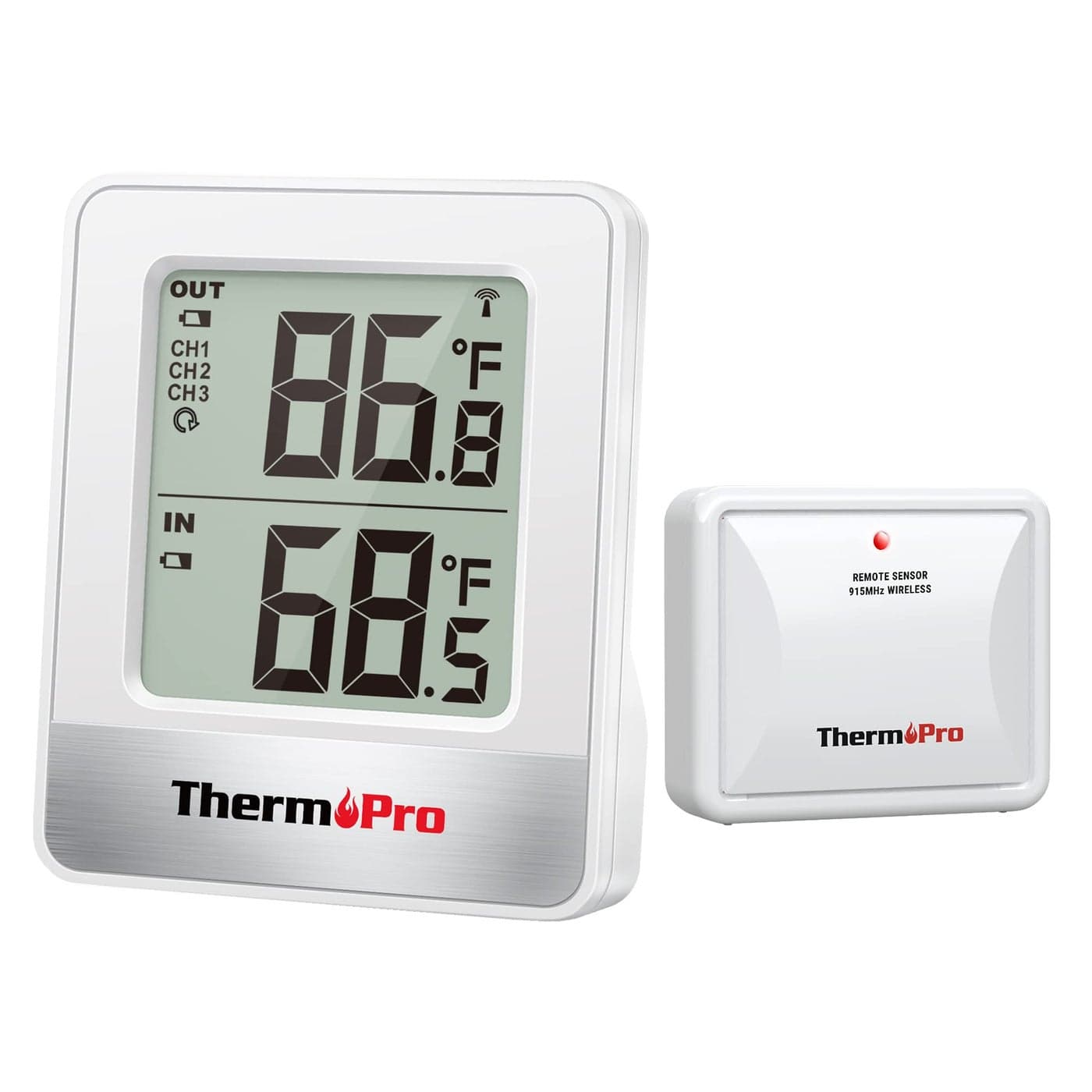 ThermoPro Indoor Outdoor Thermometer Wireless 500FT Outside Greenhouse Thermometer with Temperature Sensor Outdoor Thermometers for Patio Reptile House Home Baby Room Temperature Monitor