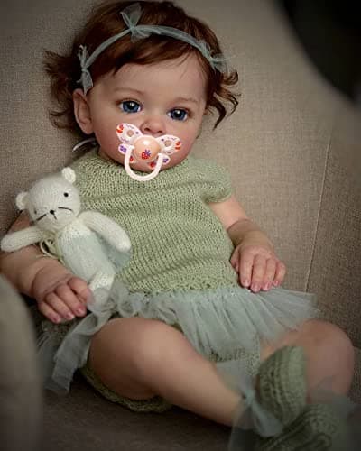 KOKOMANDY Reborn Baby Dolls Boy Girl 24 Inch 60cm Realistic Silicone Reborn Toddler Doll Real Size Soft Body Weighted Baby Doll Closed Mouth Newborn Toddler Toy Gifts