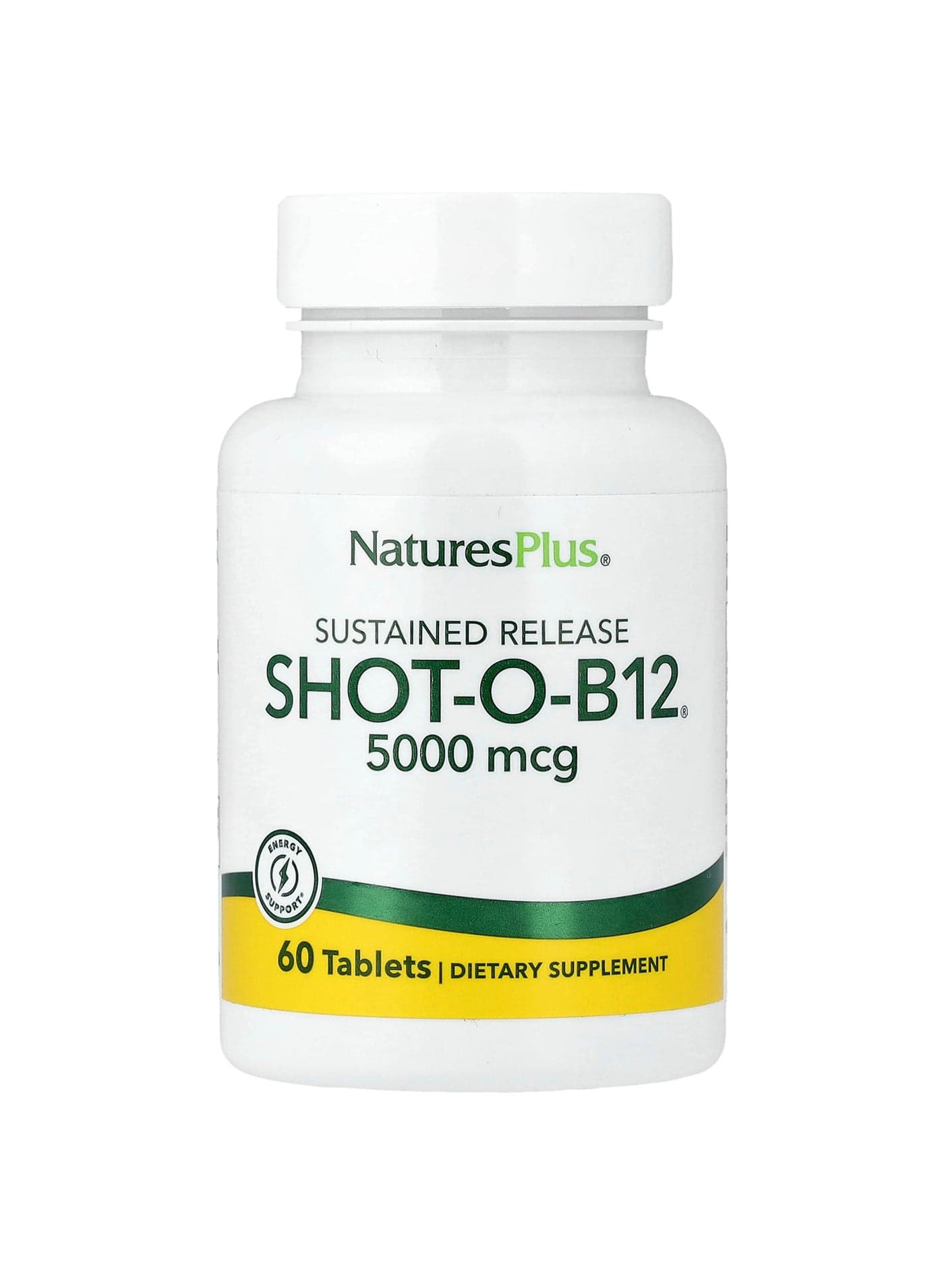 Shot-O-B12, Sustained Release, 5,000 mcg, 60 Tablets