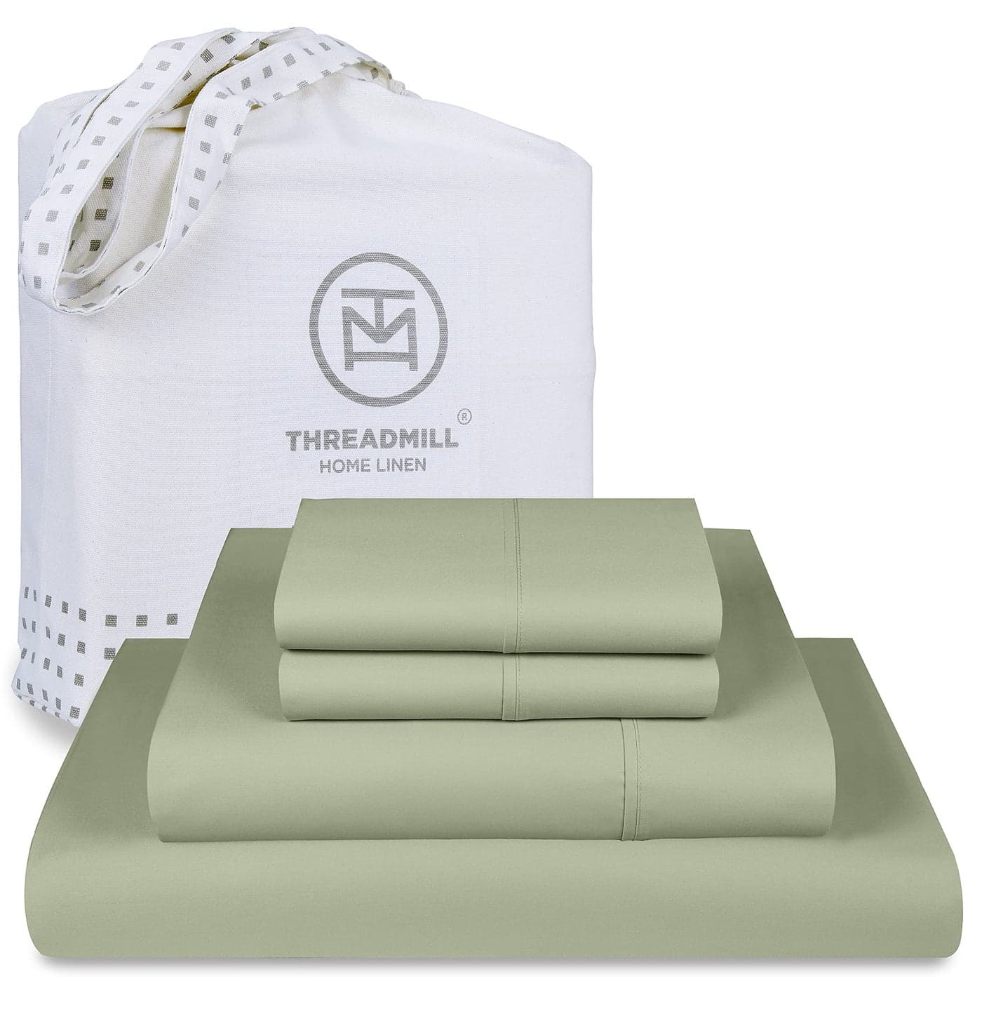 Threadmill Luxury 800 Thread Count King 100 Cotton Sheets Sage Green Sateen Weave BedSheets Better Than Egyptian Cotton 4 Pc Solid Soft Bed Set Fits 16 Deep Pocket