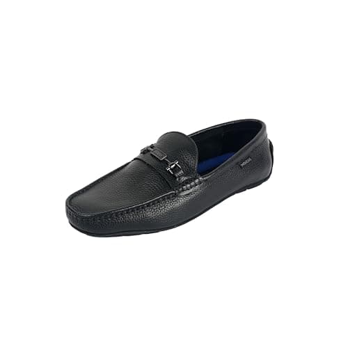 Mochi Men's Black Slip On Closure Casual - Loafers with Flat Sole UK/10 EU/44 (71-422)