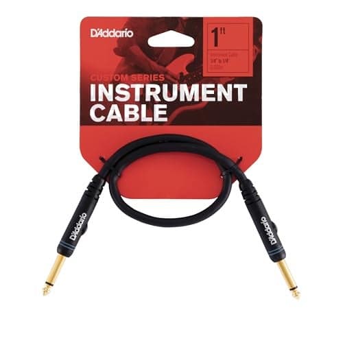 D’Addario Cable, Black, 1 Foot (PW-PC-01)