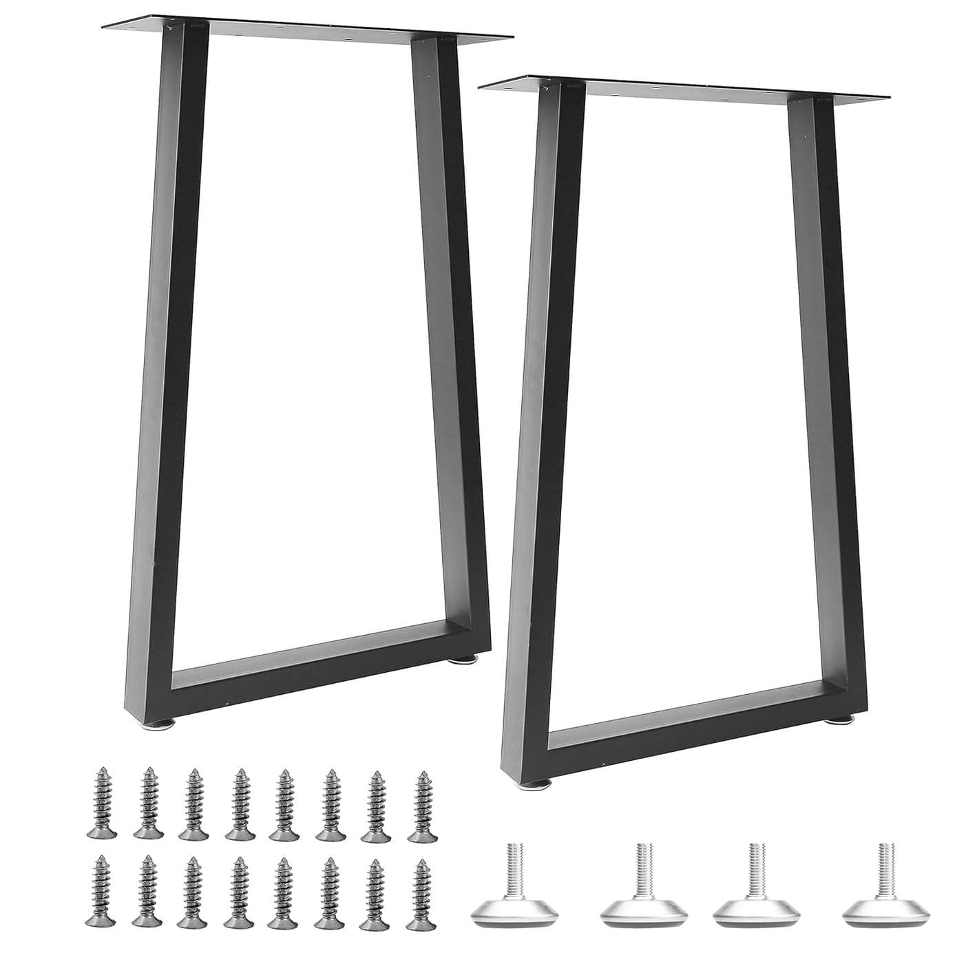 Reyox Metal Table Legs Desk Legs Heavy Duty Square Tube Iron Desk Legs DIY Furniture Legs for Dining Table Coffee Table Computer Desk Workbench Meeting Room Table Set of 2 U Shape