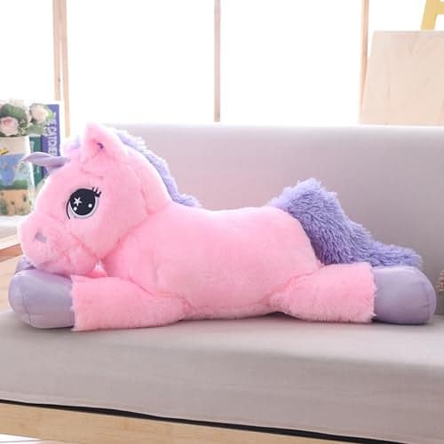 Sofipal Big Unicorn Plush Pillow Giant Unicorn Stuffed Animal Toy for Birthday Valentines Bedroom Pink 31