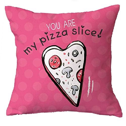 YaYa cafe Valentine Gifts for Girlfriend Boyfriend Husband Wife You are My Pizza Slice Throw Cushion Cover Love - 16 x 16 inches