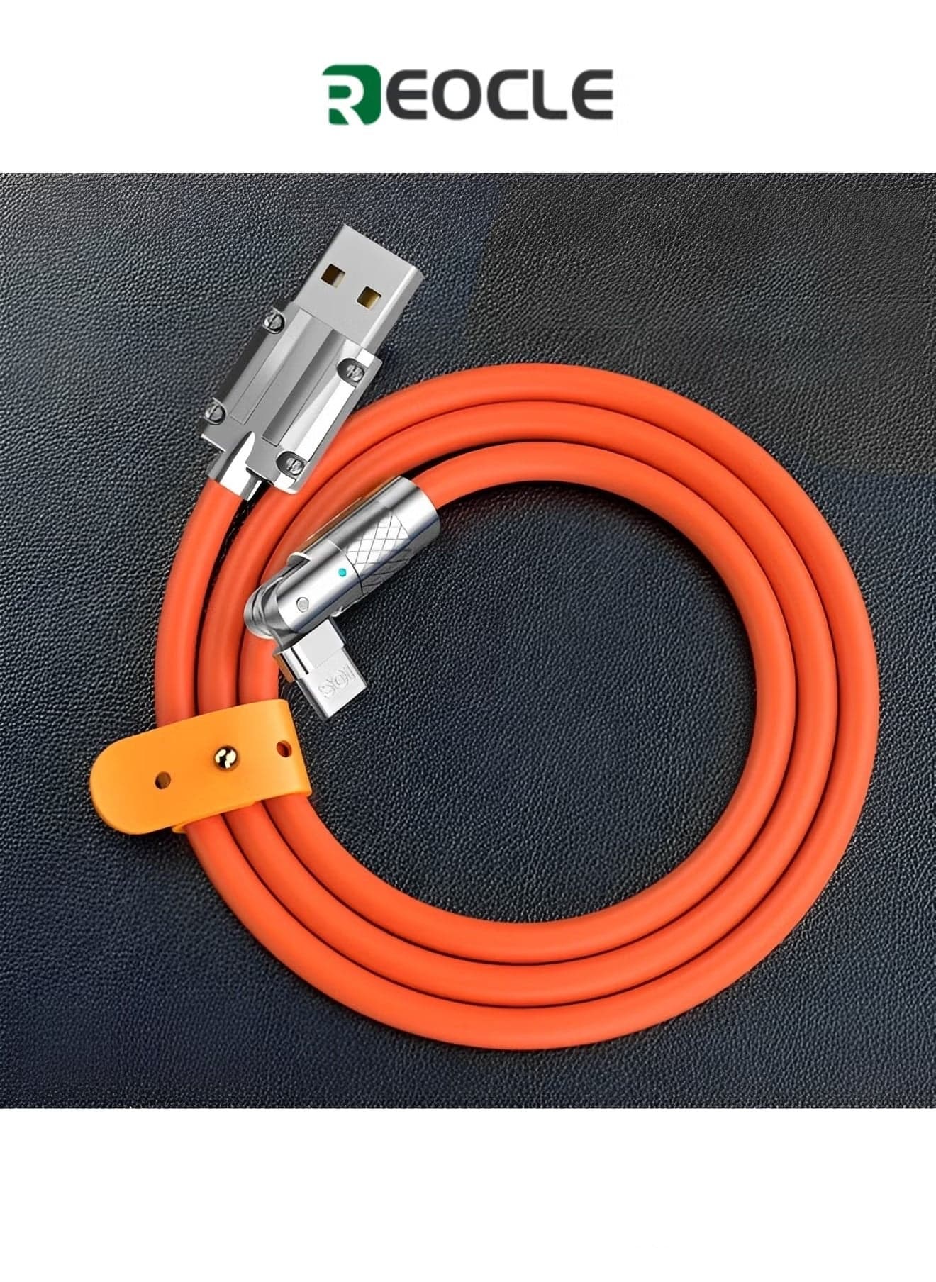 iPhone Charger Fast Charging Cable 180° Rotation Long Lightning Charger Cable Fast Charging Cord for Android & Type-C & IOS