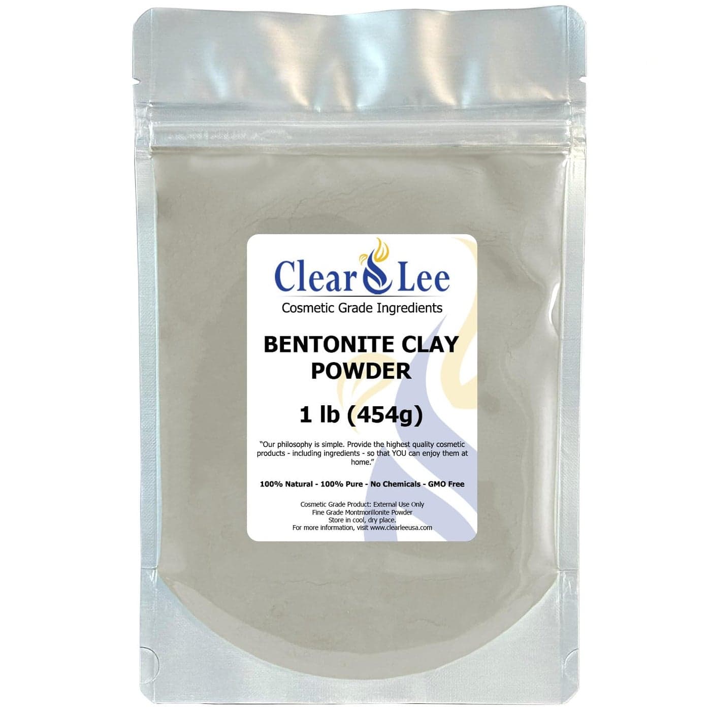 Bentonite Clay Cosmetic Grade Powder 100 Pure Natural Powder Indian Clay Great For Skin Detox Rejuvenation and More Heal Damaged Skin DIY Clay Face Mask 1 LB