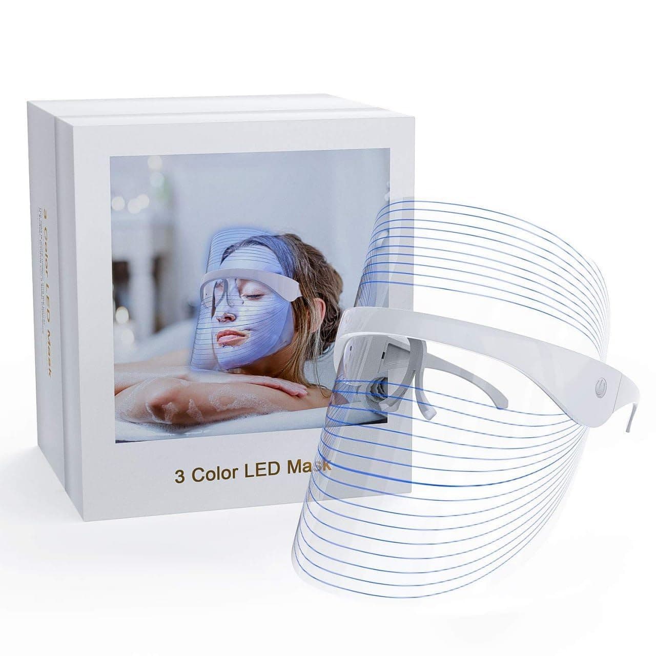 Acorn Crafts 3 in 1 LED Face Mask for Glowing Clean Clear Skin AntiAcne AntiAgeing Skin Rejuvenation Facial Unisex All Skin Types