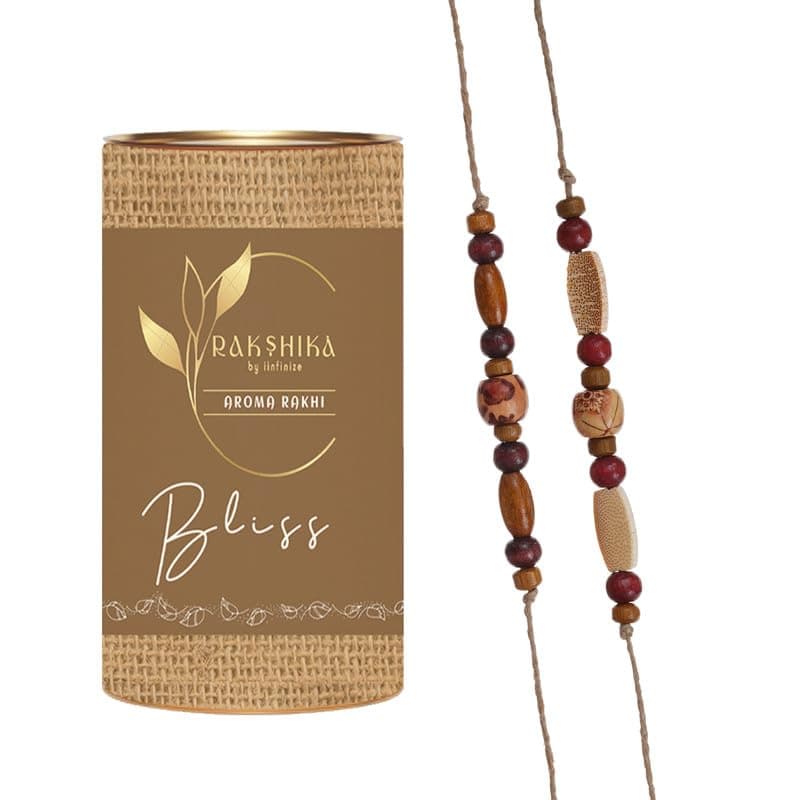 iinfinize Premium Aroma Rakhi Set Wristband Cultural Artful Decorative Bracelet Bhai Brother Bhaiya rakhi Set Unique Fragrance Rakhi With Roli Chawal