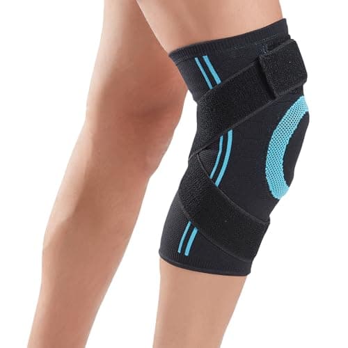 Gochamps Premium Knee Support with Adjustable Straps & Patella Ring, Knee Brace for Pain Relief, Sports, Running, Gym & Arthritis, Japanese Collaboration, XXL (47.5-52.5 cm, Pack Of 1)