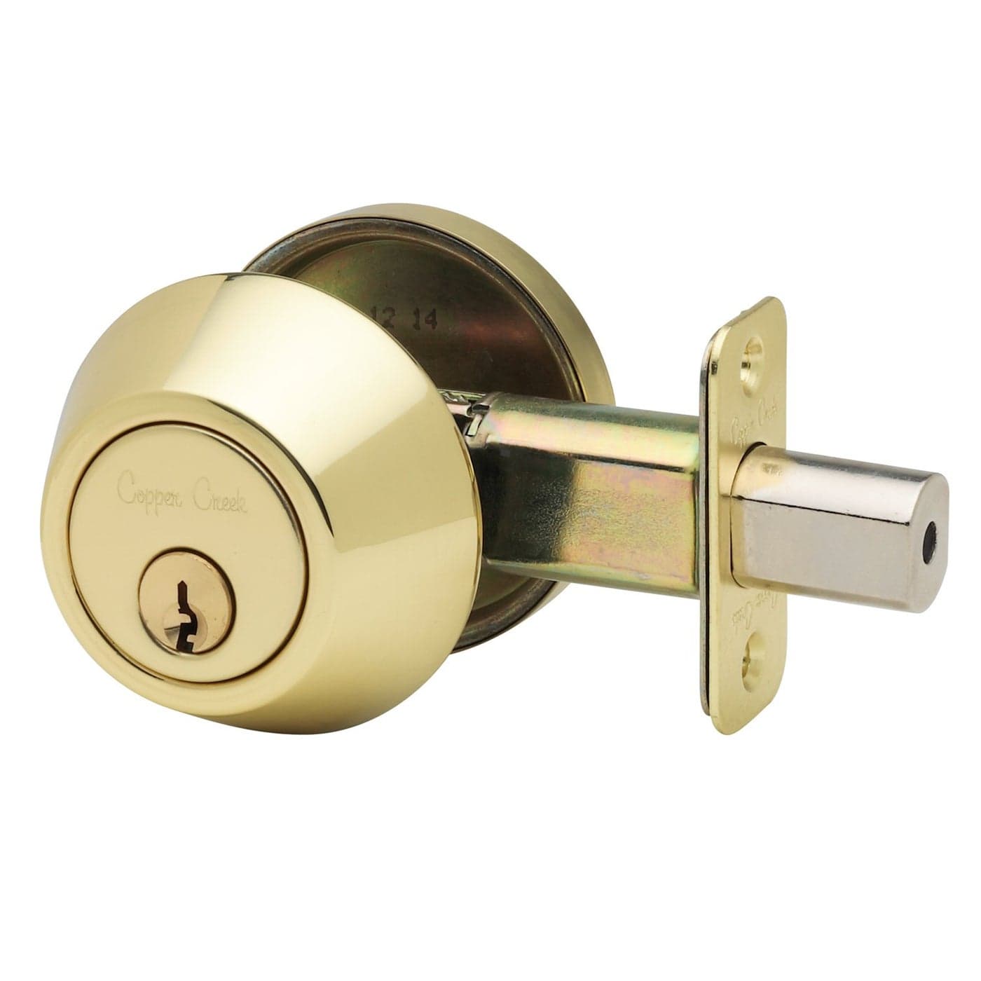 Copper Creek DB2410PB Single Cylinder Deadbolt Polished Brass