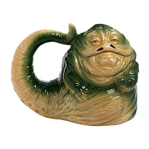 Vandor 55695 Star Wars Jabba the Hutt Shaped Ceramic Soup Coffee Mug, 20 oz, Multicolor