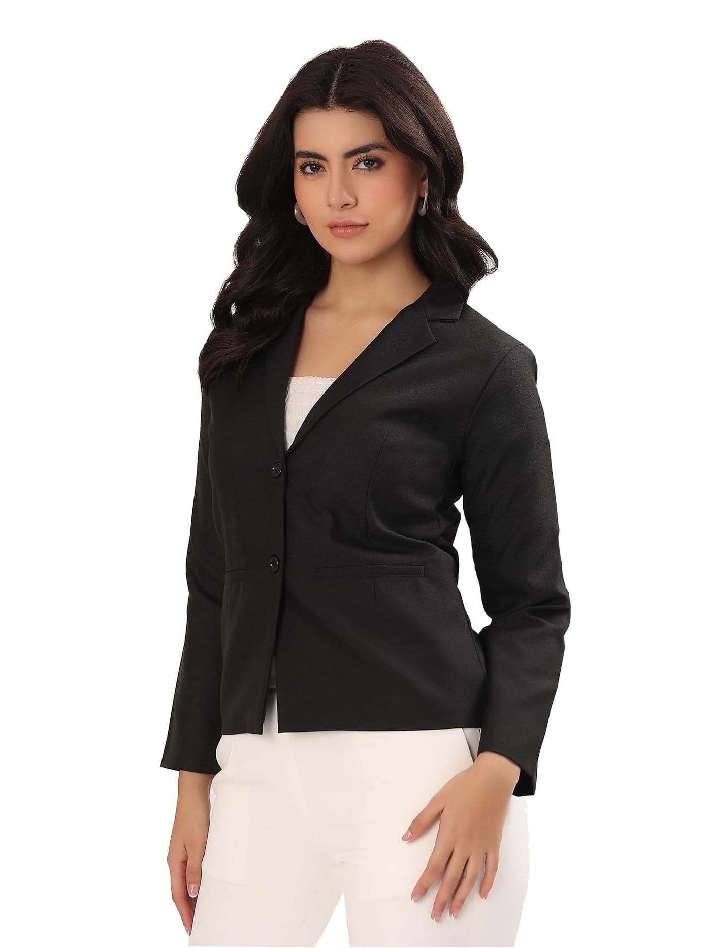 Nifty Women's Black Formal Blazer (Black, XL)