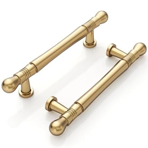 9BUILD 10 Pack 375 Inch Cabinet Handles Champagne Bronze Kitchen Cabinet Hardware Kitchen Handles for Cabinets Champagne Pull for Cabinets Dresser Pull Drawer Pulls