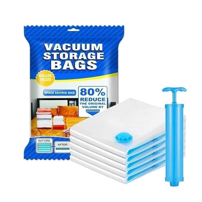 ZONALIYA 5 Pcs Vacuum Bags for Travel with Hand PumpAirtightReusable Space Saver Storage Bags for PackingSealer Bags with Ziplock for ClothsBlanket2 Small 2 Medium 1 Large 5 Pcs