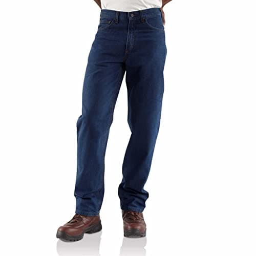 Carhartt Men's Flame Resistant Relaxed Fit 5-Pocket Jean, Denim, W32 x L32
