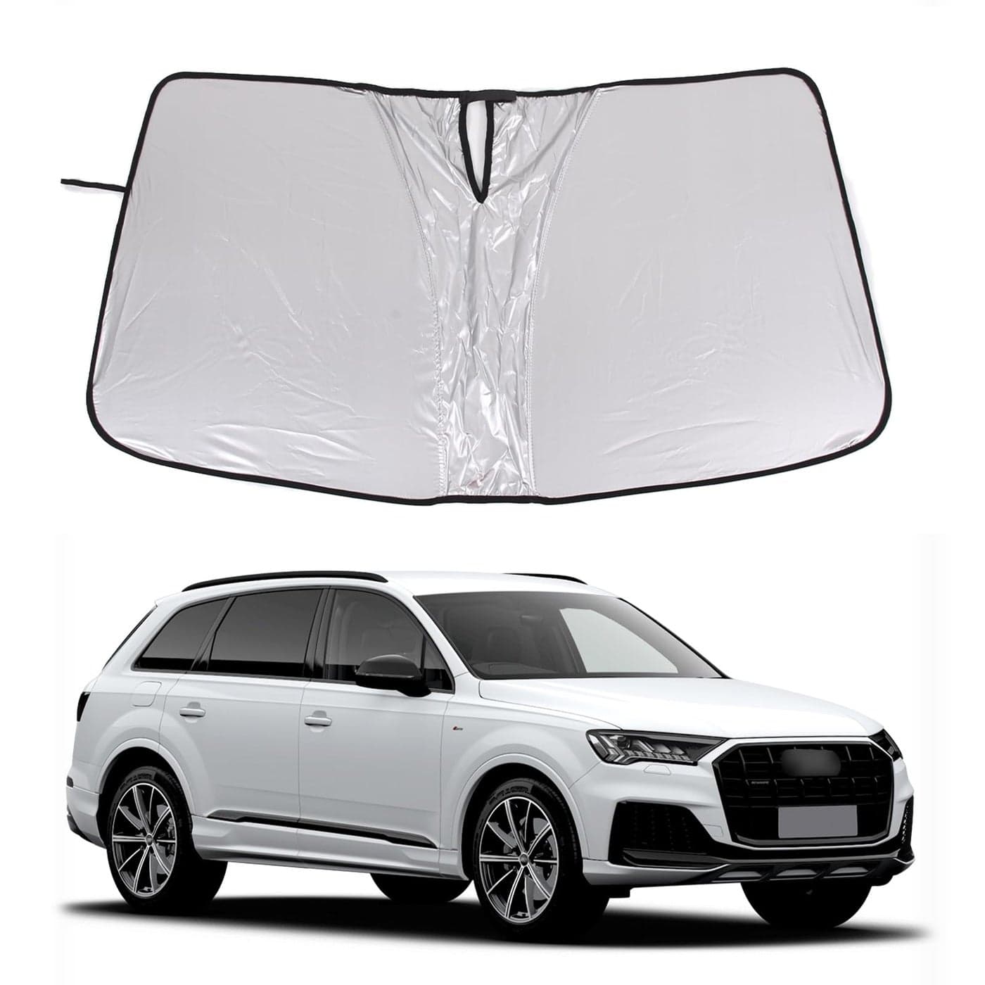 Windshield Sunshade for Audi Q7 20202024 Front Window Sunshade Sun Visor Blocker UV Protector Heat Shield Keep Your Vehicle Cool Lightweight Portable