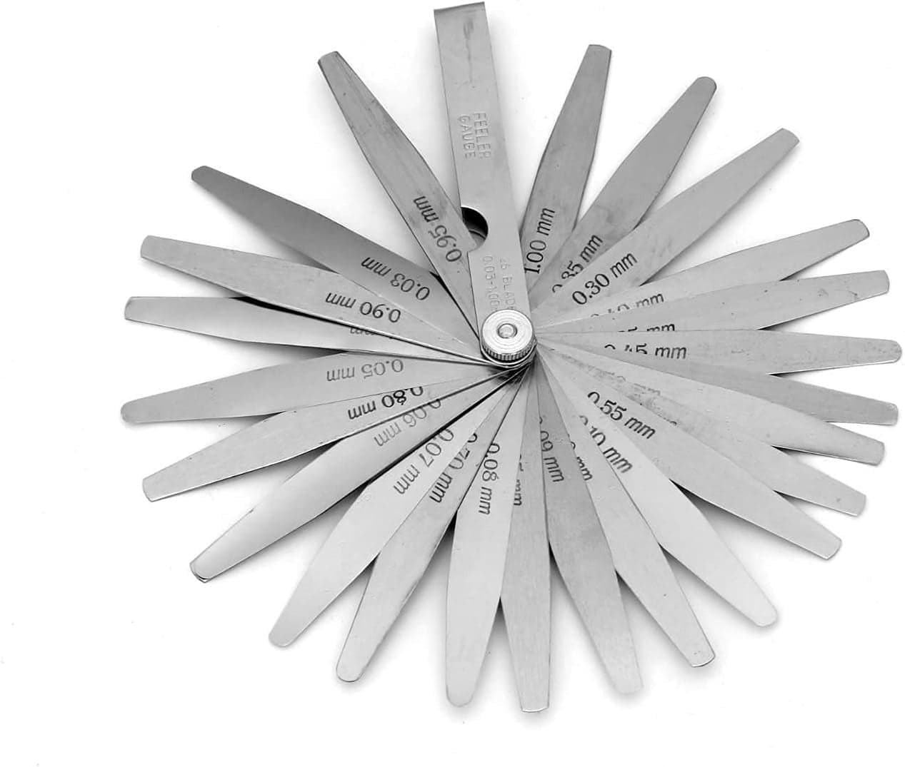 Buyohlic Feeler Gauge Metric Size Stainless Steel Quality Precision 26 Blades Hand Tools