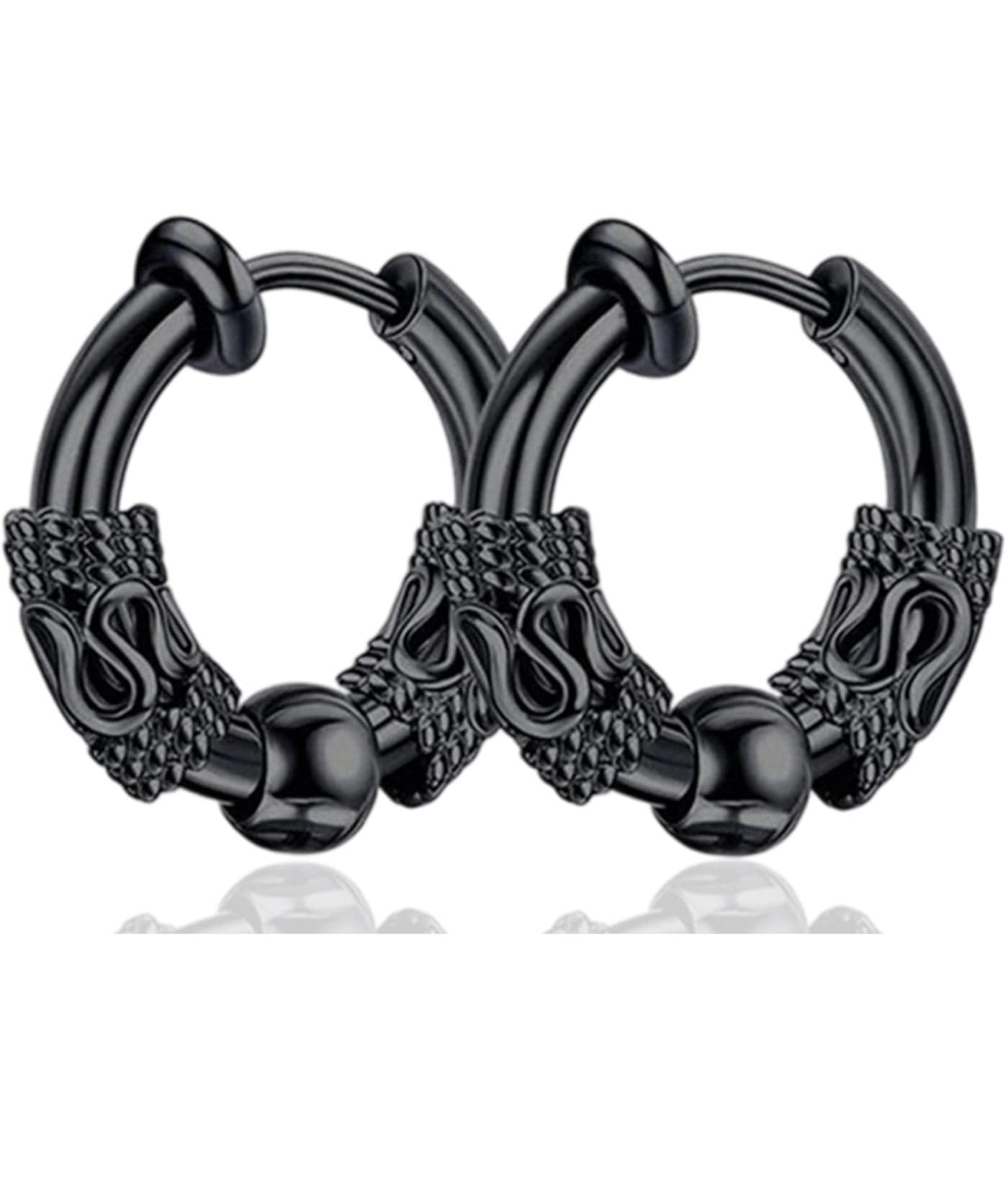 2 Pcs Black Ear Studs For Men, Earrings For Men Stylish, Fashion Accessories Gifts, Suitable For Various Occasions, From Casual Outings To Formal Events Stylish, Durable, And Exquisite In Appearance (black)