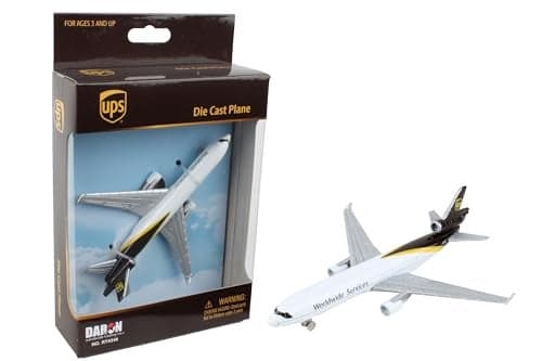 Daron Toy Airplane UPS MD11 DieCast Metal Model Airplane Toy with Plastic Parts for Kids Ages 3