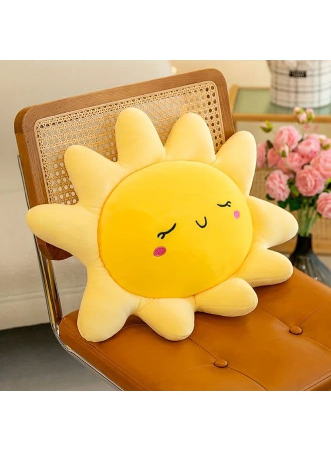 Sunflower Floor Cushion Hand Washable Knitted Cover Multi Purpose Home Decor