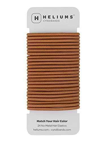 Cyndibands Elastic Hair Ties Ginger Redhead 24 Count 4mm x 175 Inch Diameter Ponytail Holders