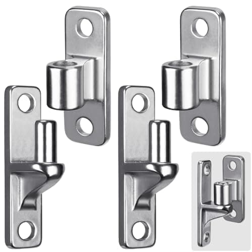 Insaga 304 Stainless Steel Gate Hinges, One Piece with Non-Welding Gate Hinges Heavy Duty with 5/8'', 2Pack Wall Mount Gate Hinges for Farm Gates, Gate Hinges for Wooden Fences, Capacity up to 600lbs