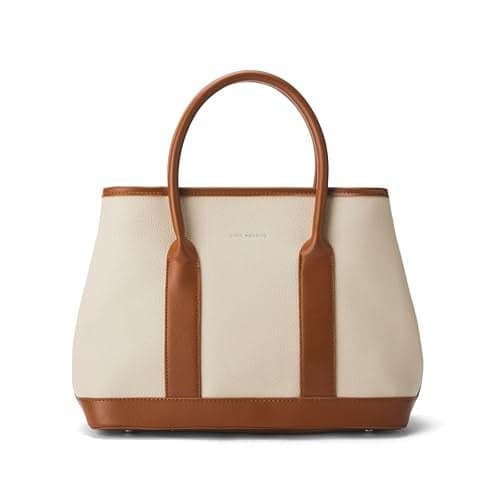 Lino Perros Women's Monroe Beige Faux Leather Bucket Satchel