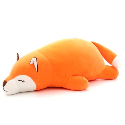 Niuniu Daddy Fox Stuffed Animals Not Weighted Cute Big Lying Fox Plush Toy 181in Kawaii Soft Plushies Hugging Body Pillow for ChristmasBirthdayParty Gifts Presents for Kids Girls Boys Adults