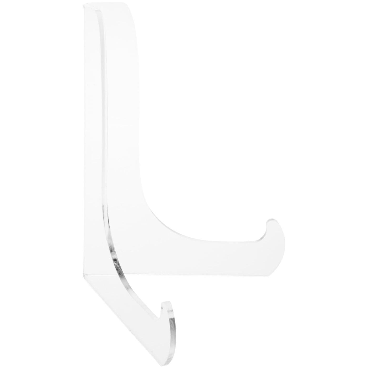 Plymor Clear Acrylic 60Degree Angle Easel with Shallow Support Ledges 6 H x 45 W x 35 D 2 Pack