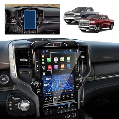 BSTW Ram 12 Inch Screen Protector for 2019-2026 Dodge Ram 1500 2500 3500 Uconnect 5 Nav Pickup Truck 12-In Display Ram 1500 Accessories 9H Anti-Scratch Tempered Glass Protective Film