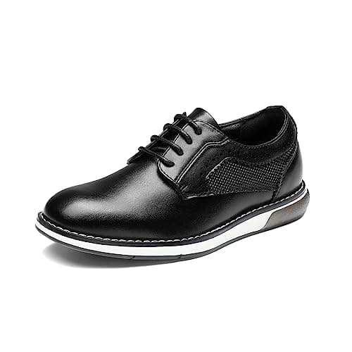 Bruno Marc Boy's Casual Dress Oxford Comfort Uniform Formal Sneaker Shoes,Size 10 Toddler,Black,SBOX2352K