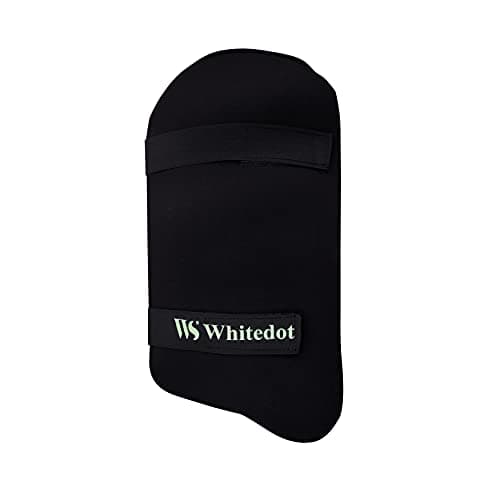WHITEDOT SPORTS Dot 2.1 Lycra Cotton Cricket Thigh Guard Suitable for Boys Right Hand Black