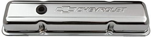 Proform 141102 SBC Chrome Bowtie Valve Cover Short with Baffle