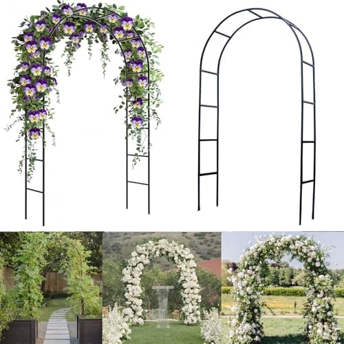 Garden Arch Trellis for Climbing Plants Outdoor 46 78Ft 100 Metal Sturdy Garden Arbor with RustProof Coating Garden Arch for Climbing Plants Party Wedding Arch Decoration