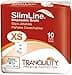 Tranquility Slimline Original Adult Disposable Brief Adult XSmall Incontinence Care with a Slimmer Fit Peach Mat Core Kufguard Technology for Max Comfort LatexFree 109oz Capacity 10ct Bag