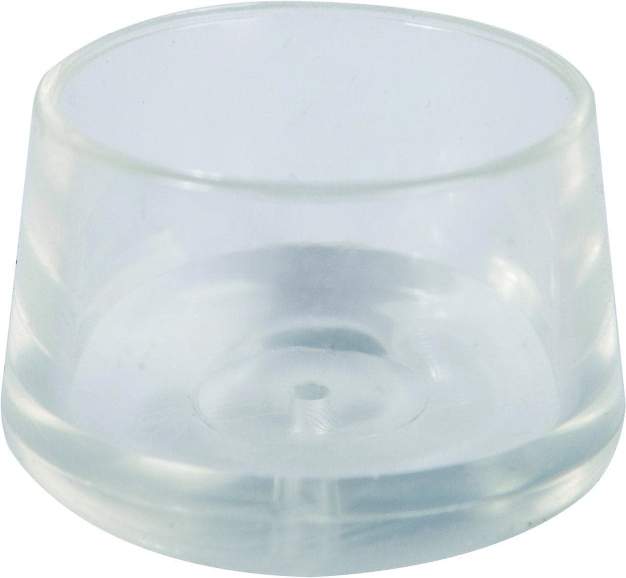 Shepherd 3/4" Round Non-Marking Rubber Slip-On Chair Leg Tips, Nonslip Protective Furniture Leg Caps for Chairs, Stools, and Tables on Hard Surfaces, Set of 24, Clear
