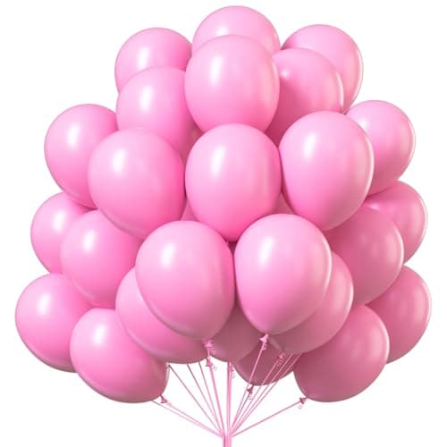 PartyWoo Pink Balloons 101pcs 12 Inch Matte Pink Balloon Arch Kit for Girl Baby Shower Gender Reveal Wedding Bachelorette Engagement Birthday Princess Butterfly Themed Party Decorations PinkY11