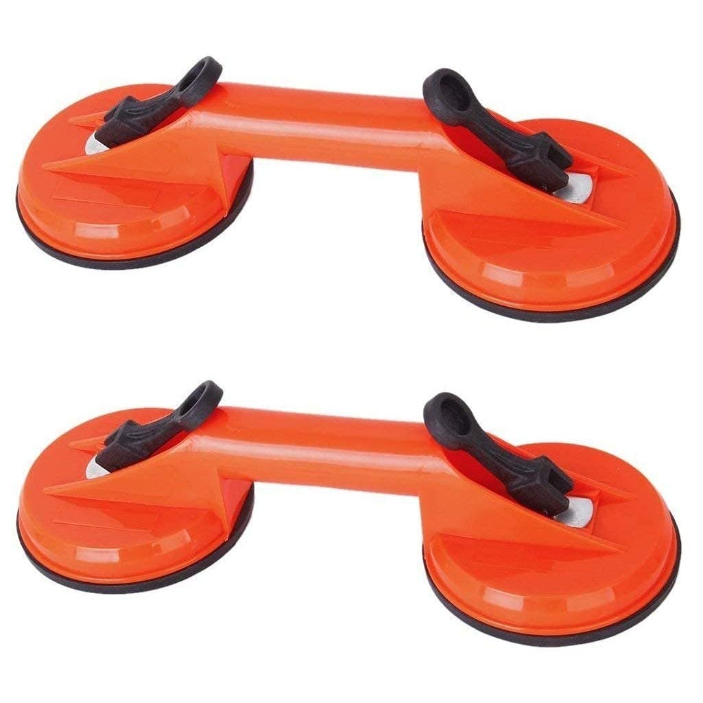 KPS Two Cup Aluminium Suction Glass Lifter Glass Carrying Handle 100 Kg Capacity 2 pcs