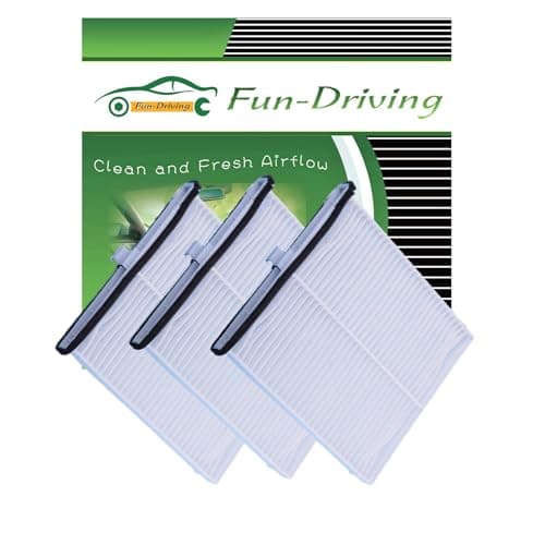 FUN-DRIVING 3 Pack White FD811 Cabin air filter for Mazda 3,6,CX-5, Replacement for CF11811,KD45-61-J6X