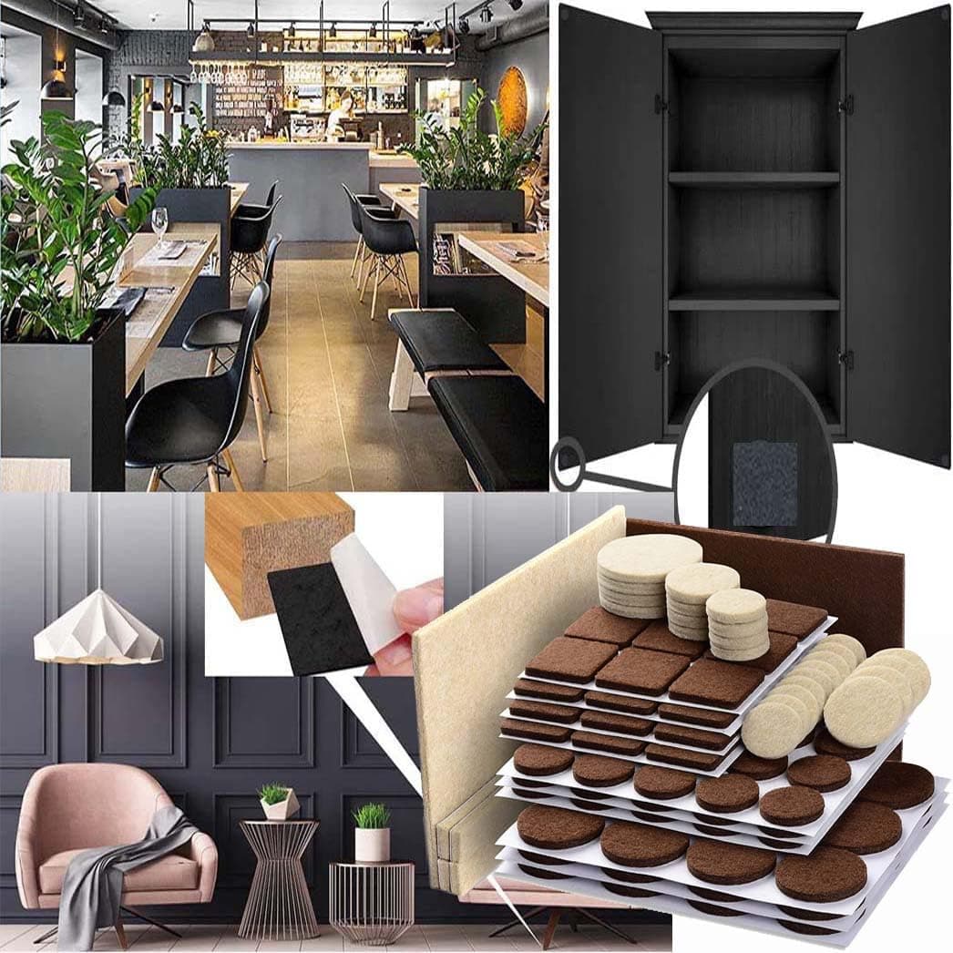 DIY Crafts 200, 200 Pcs Felt Furniture Pads Furniture Pads Felt Pads Furniture Feet Best Wood Floor Protectors Protect Your Hardwood & Laminate Floo (200)
