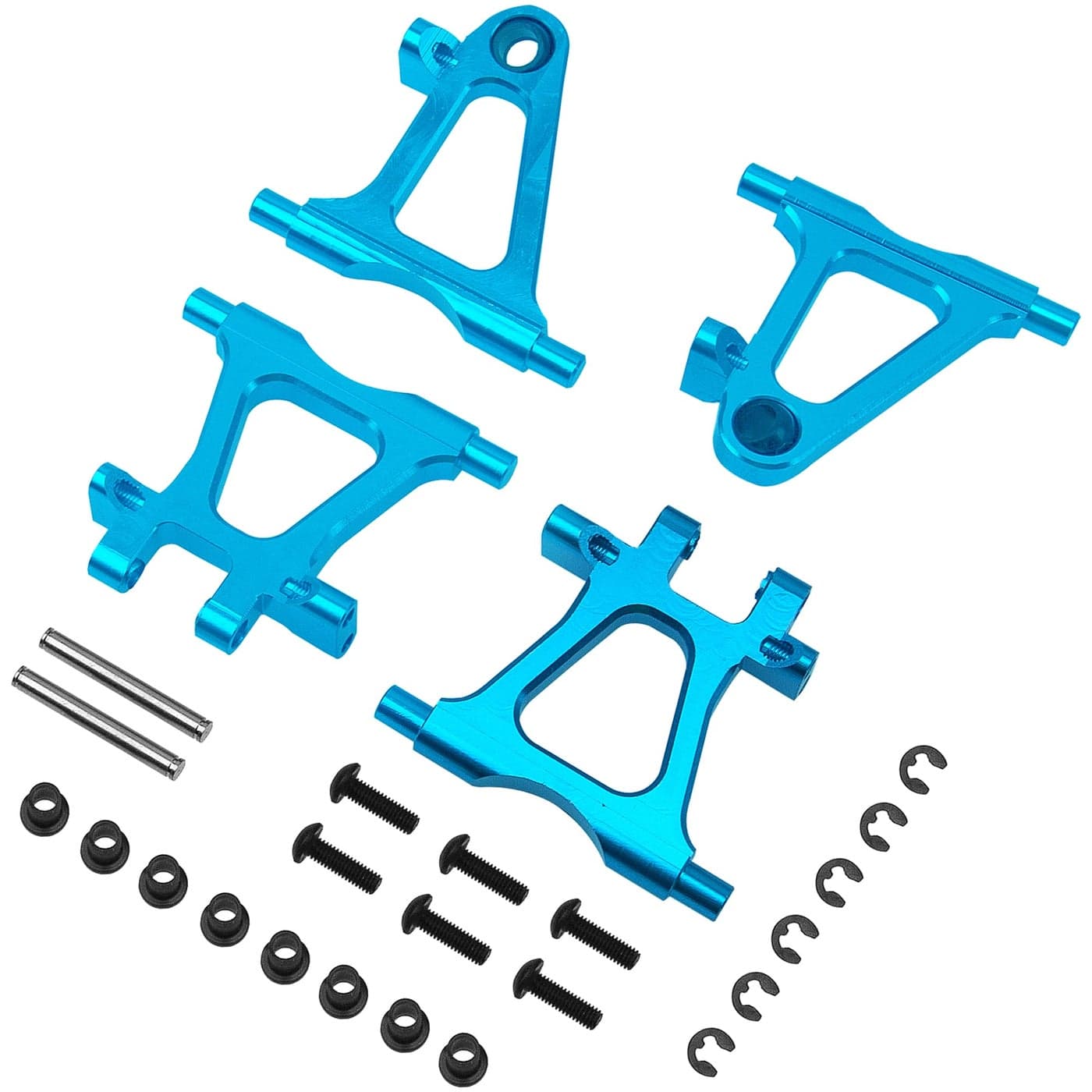 Vgoohobby Aluminum Front Lower Rear Lower Suspension Arms Swing Arm Set Compatible with Tamiya TT02 110 RC On Road Touring Car Upgrade Parts