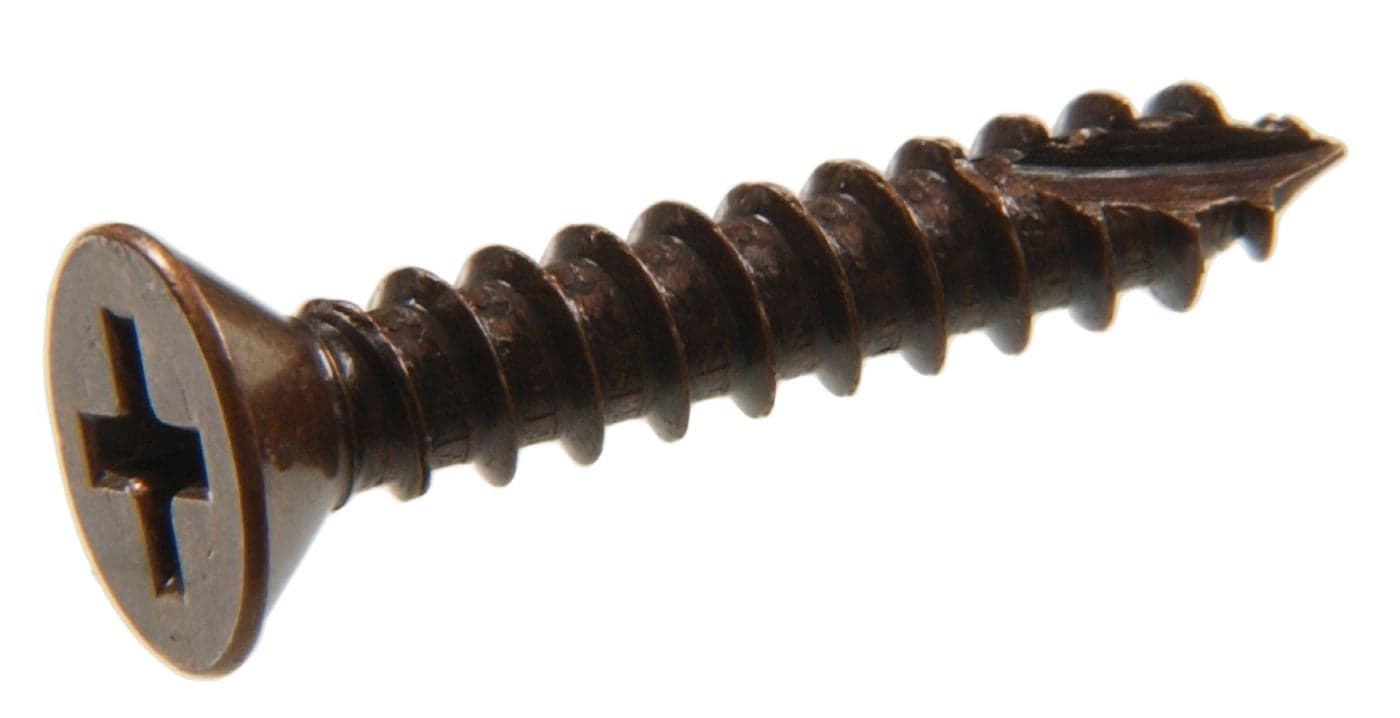 Hillman 45373 9Inch x 3Inch Flat Phillips Wood Screw Antique Bronze 15Pack