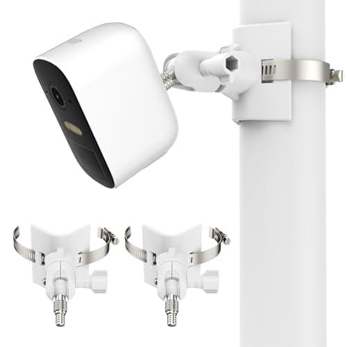 OkeMeeo Universal Outdoor Camera Mount for Arlo Pro 5S/Pro 4/Pro 3/Ultra 2/Essential XL,for eufyCam 2C/2C Pro and More Security Camera with 1/4’’ Thread(White, 2 Pack)