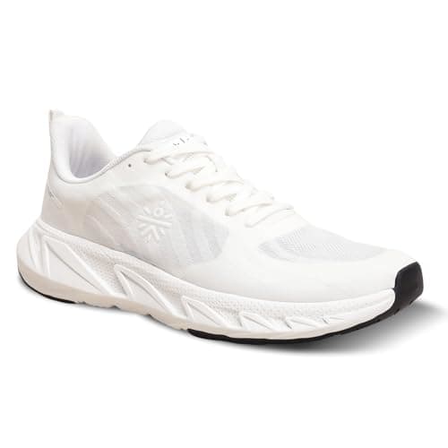 CULT Men's StridePulse Running Shoes, Enhanced Cushioning, Enhanced Grip, Lighweight, High Traction, Sports Footwear for Men (CS704244UK9_UK9_White)